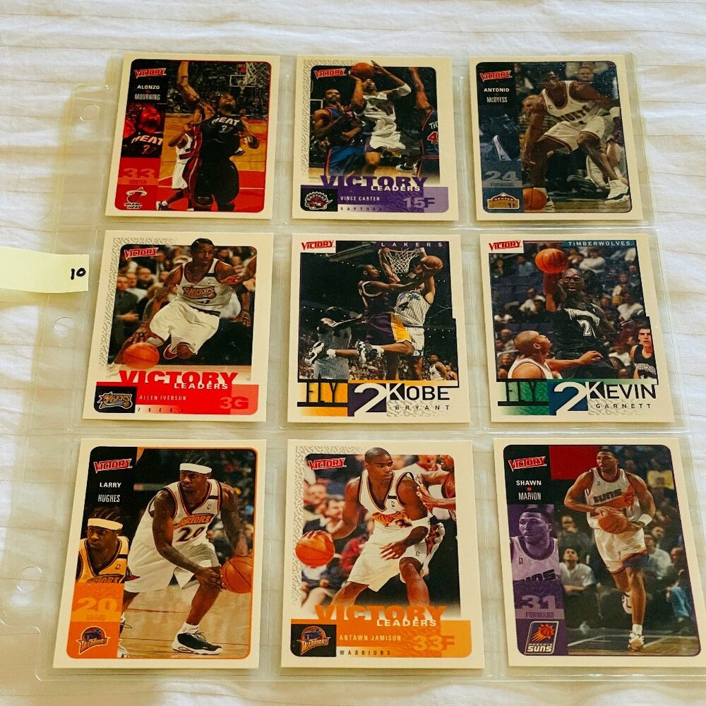 LOT OF 9 BASKETBALL Trading Cards. Includes KOBE BRYANT Card.